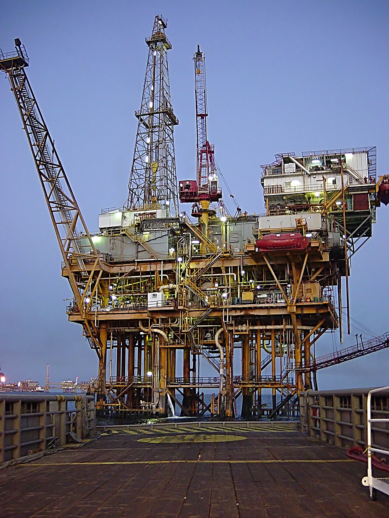 Plateforme pétrolière en mer dans le golfe du Mexique