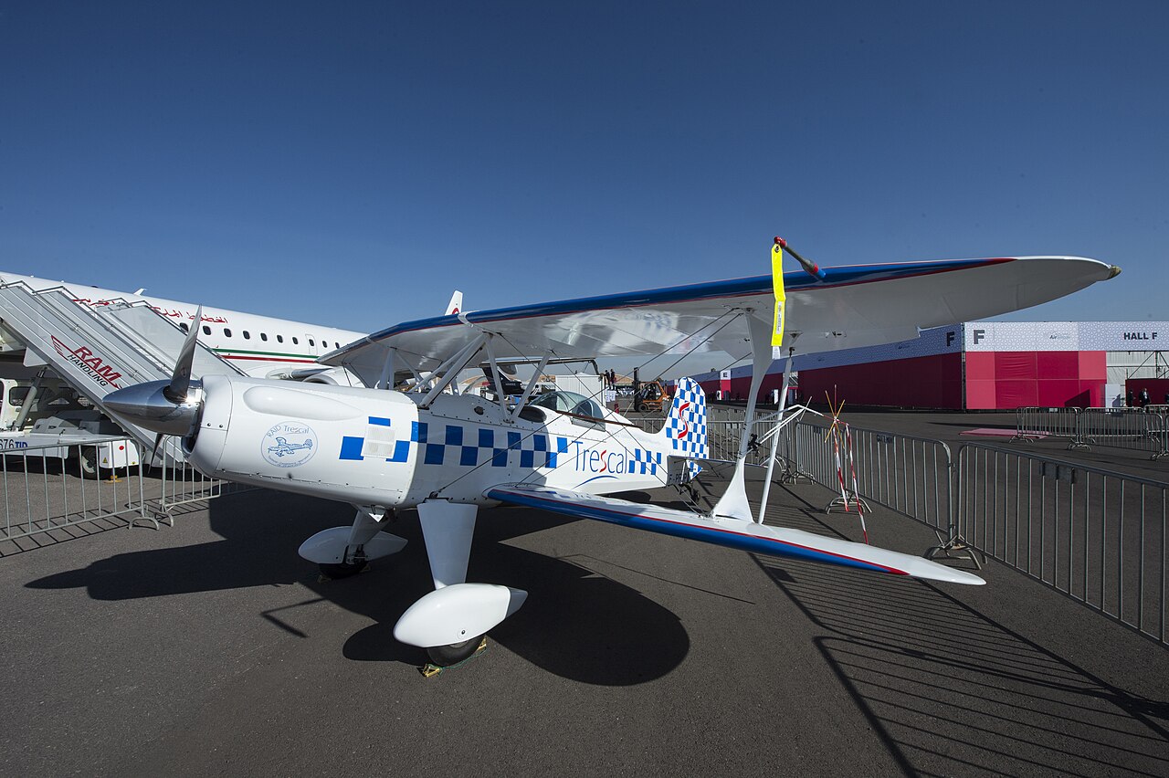 Des avions exposés au salon aéronautique de Marrakech