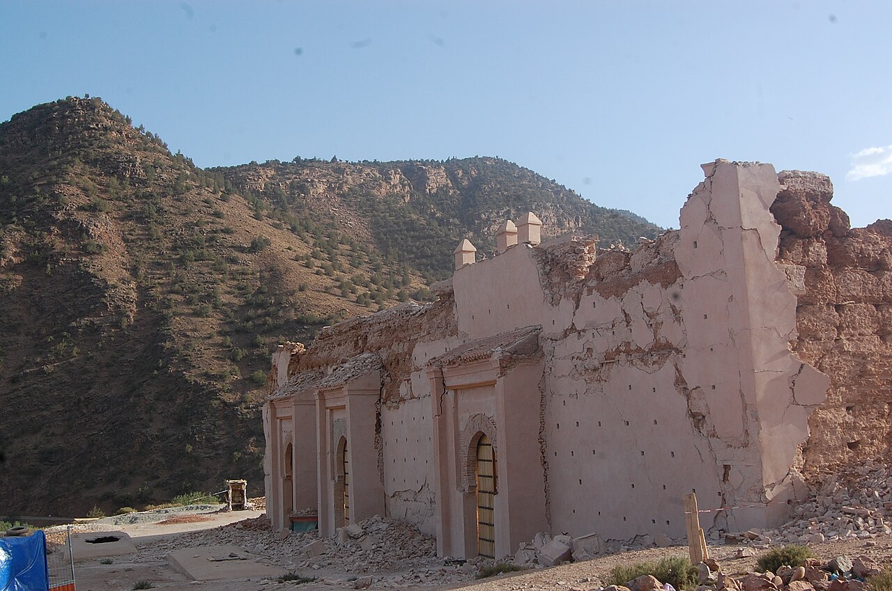 La mosquée de Tinmel endommagée par le séisme de 2023