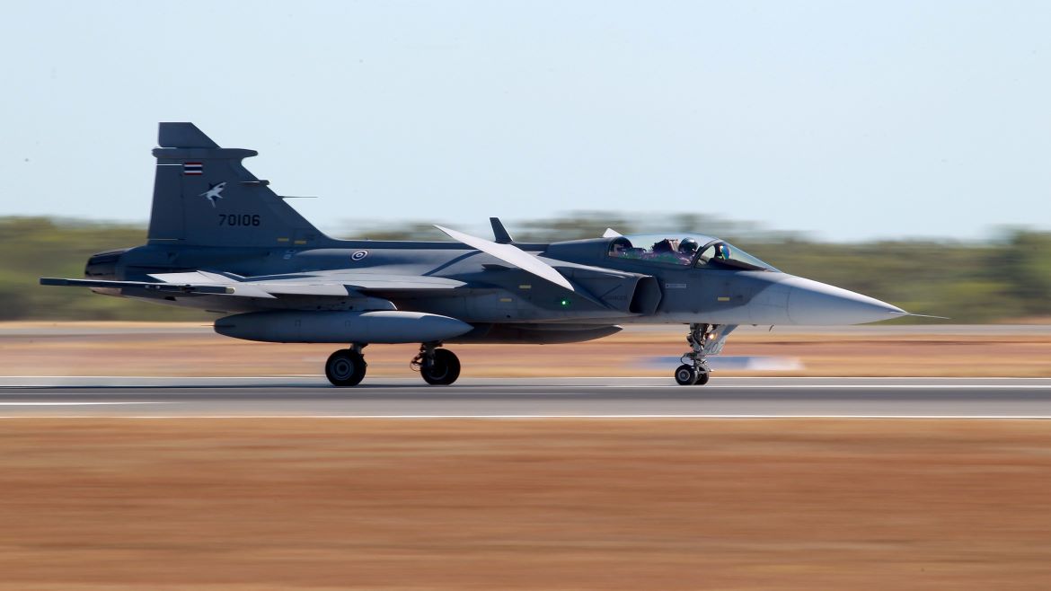 Un Gripen de l'armée de l'air thaïlandaise