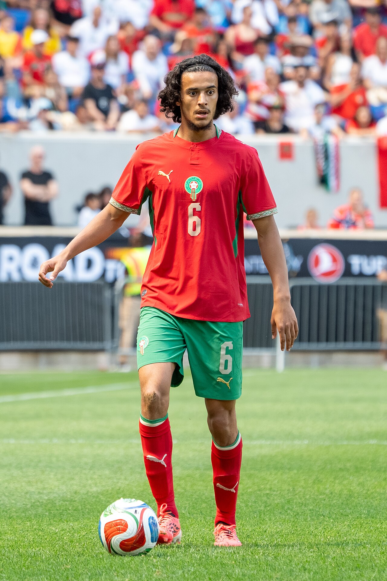 Ayyoub Bouaddi sous le maillot du Maroc
