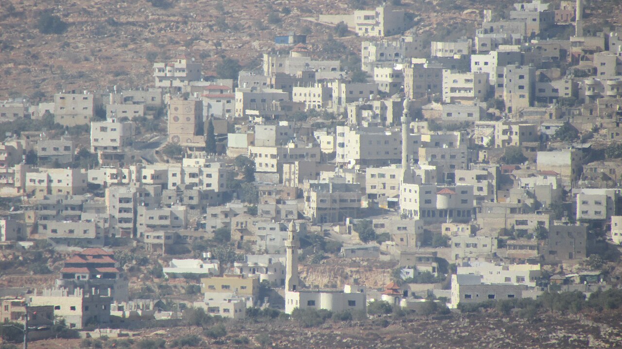 Le village d'Aqraba, près de Naplouse, Cisjordanie