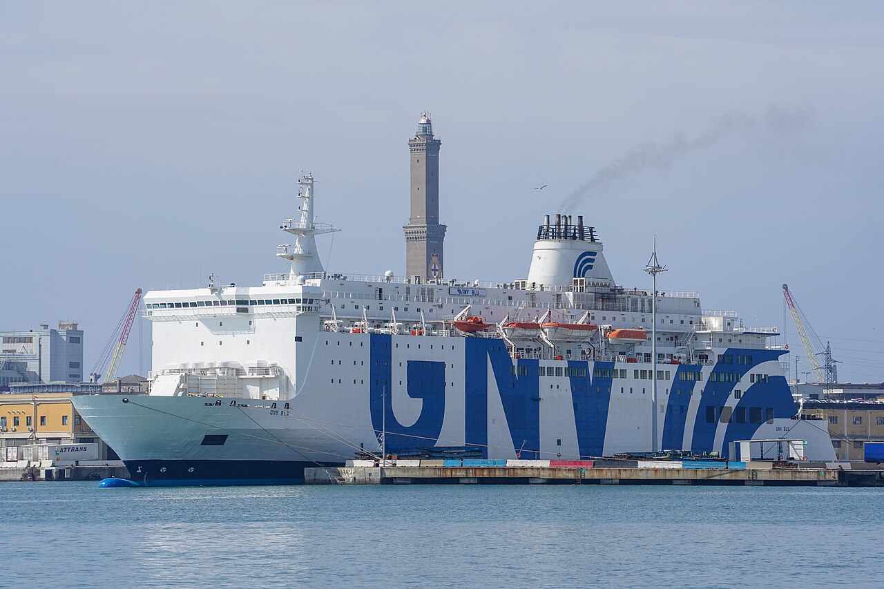 Un ferry de la compagnie GNV, Gênes