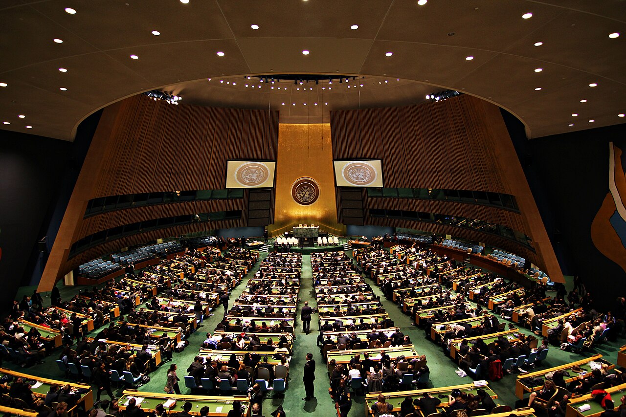 La salle de l'Assemblée générale des Nations unies, New York