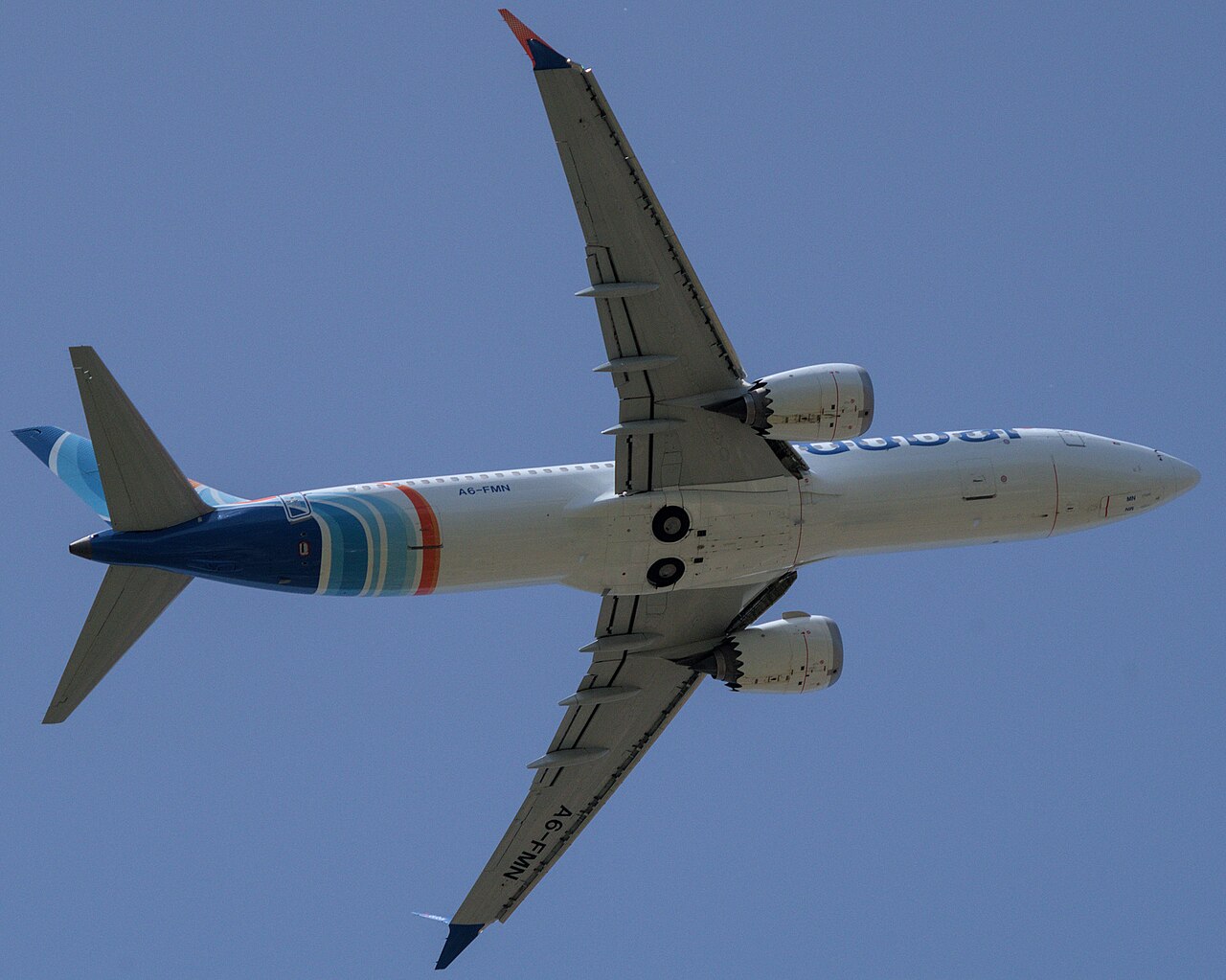 Un Boeing 737 MAX de Flydubai au décollage