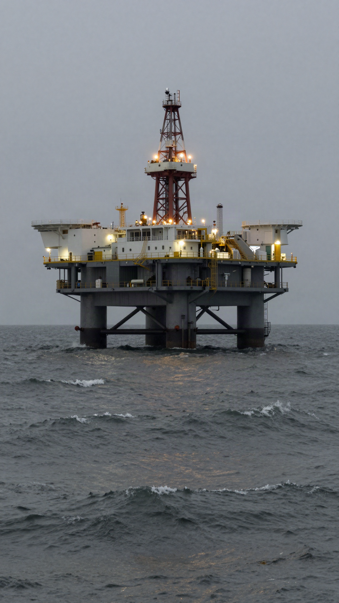 Plateforme pétrolière en mer du Nord