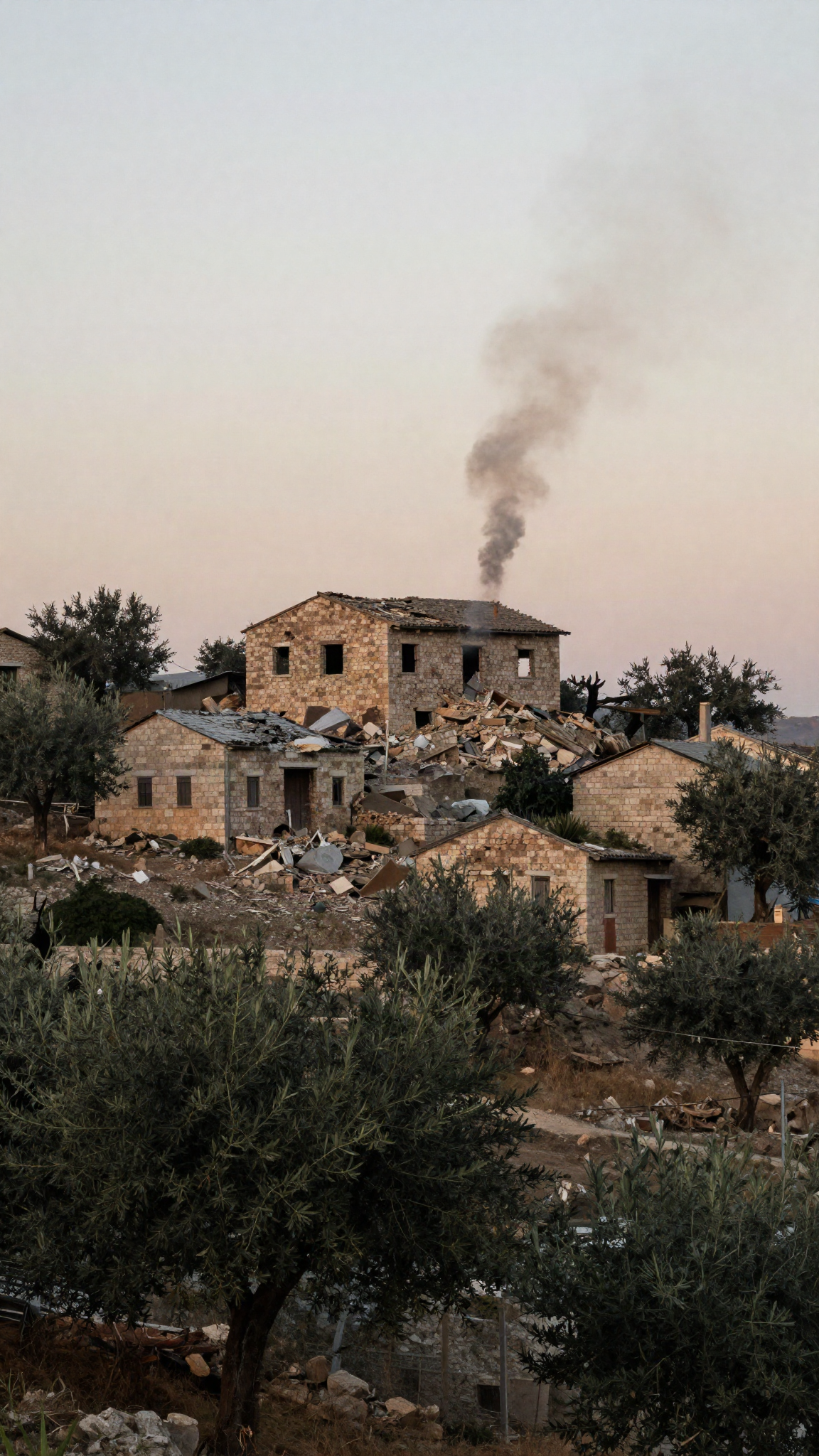 Village du Sud-Liban, une maison détruite (illustration)