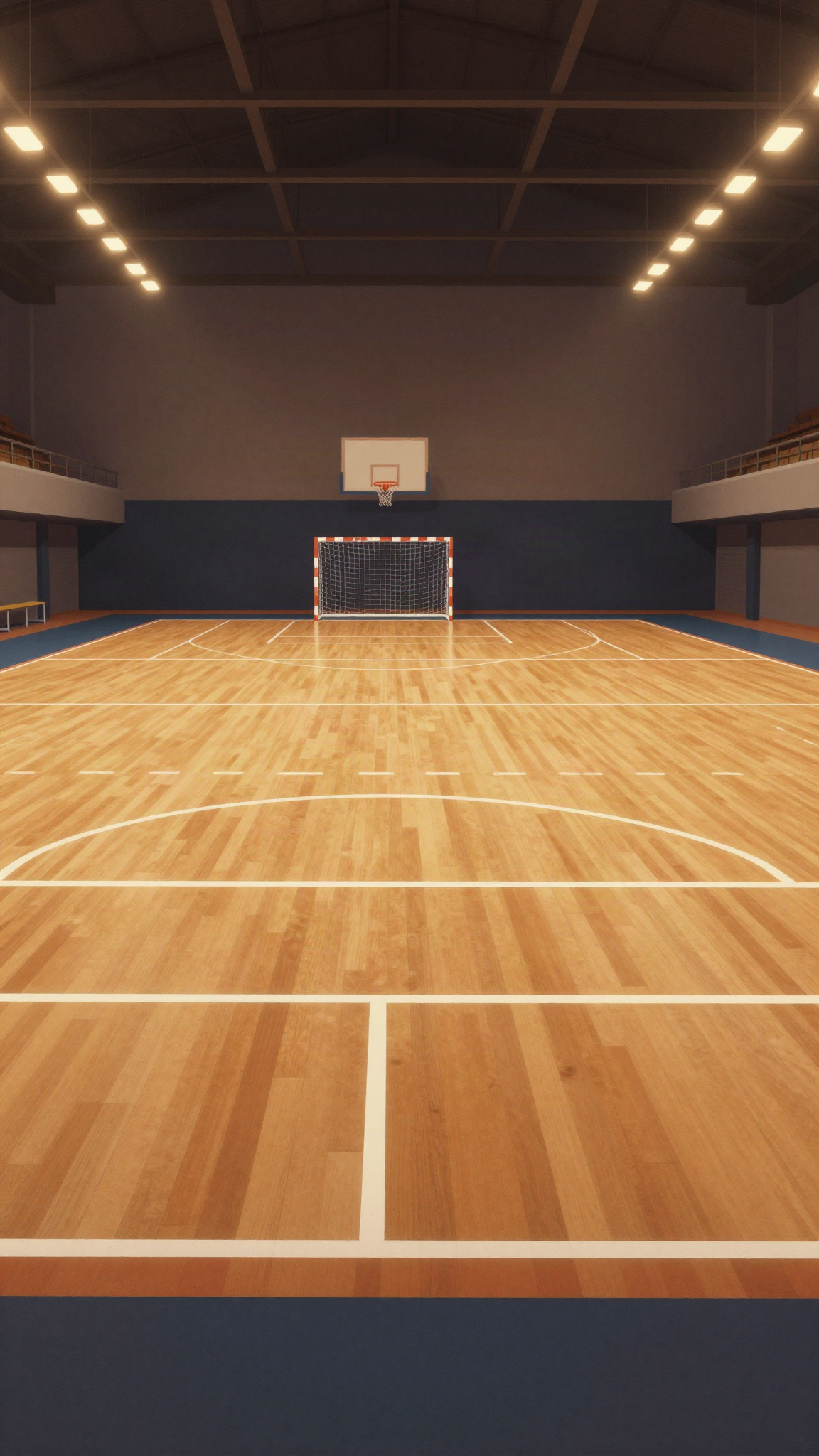 Salle de futsal vide (illustration)