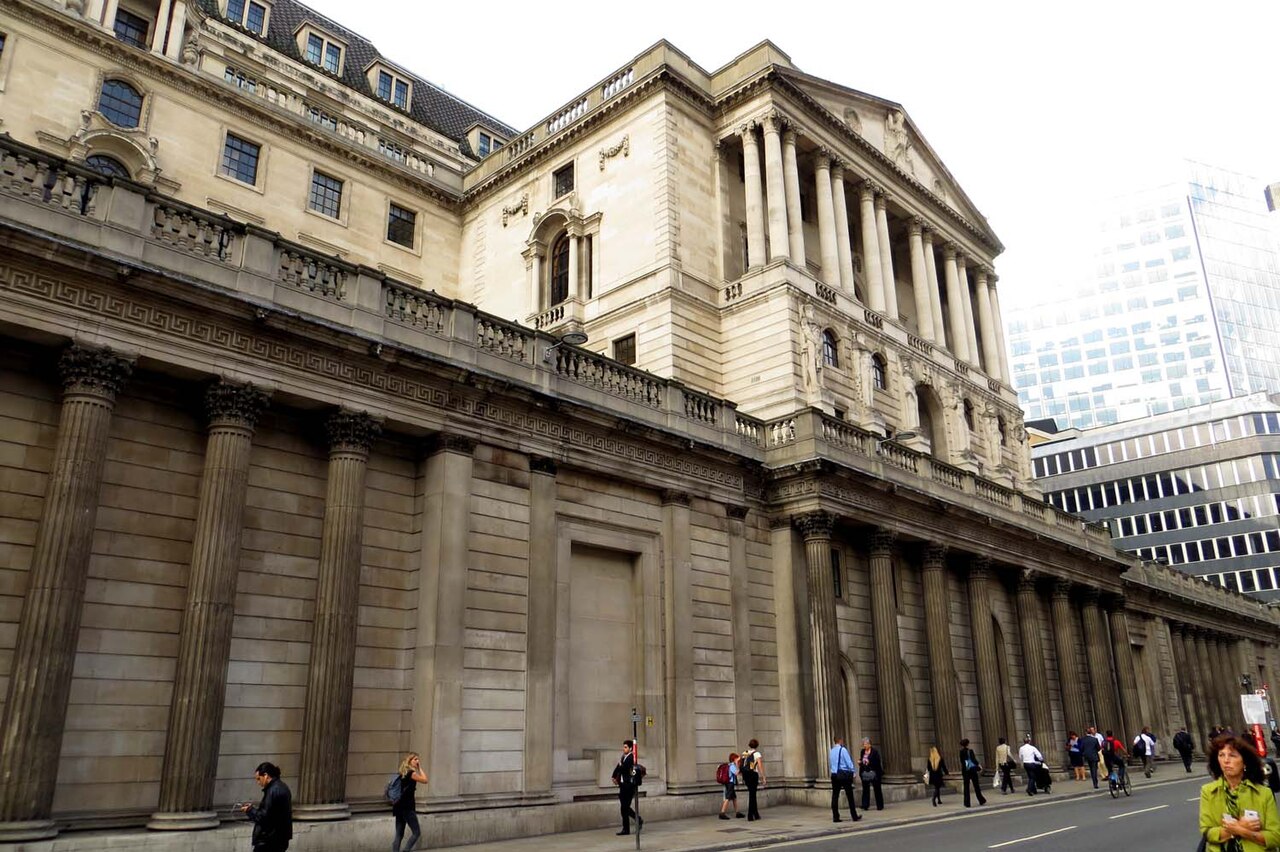 La Banque d'Angleterre, Threadneedle Street, Londres