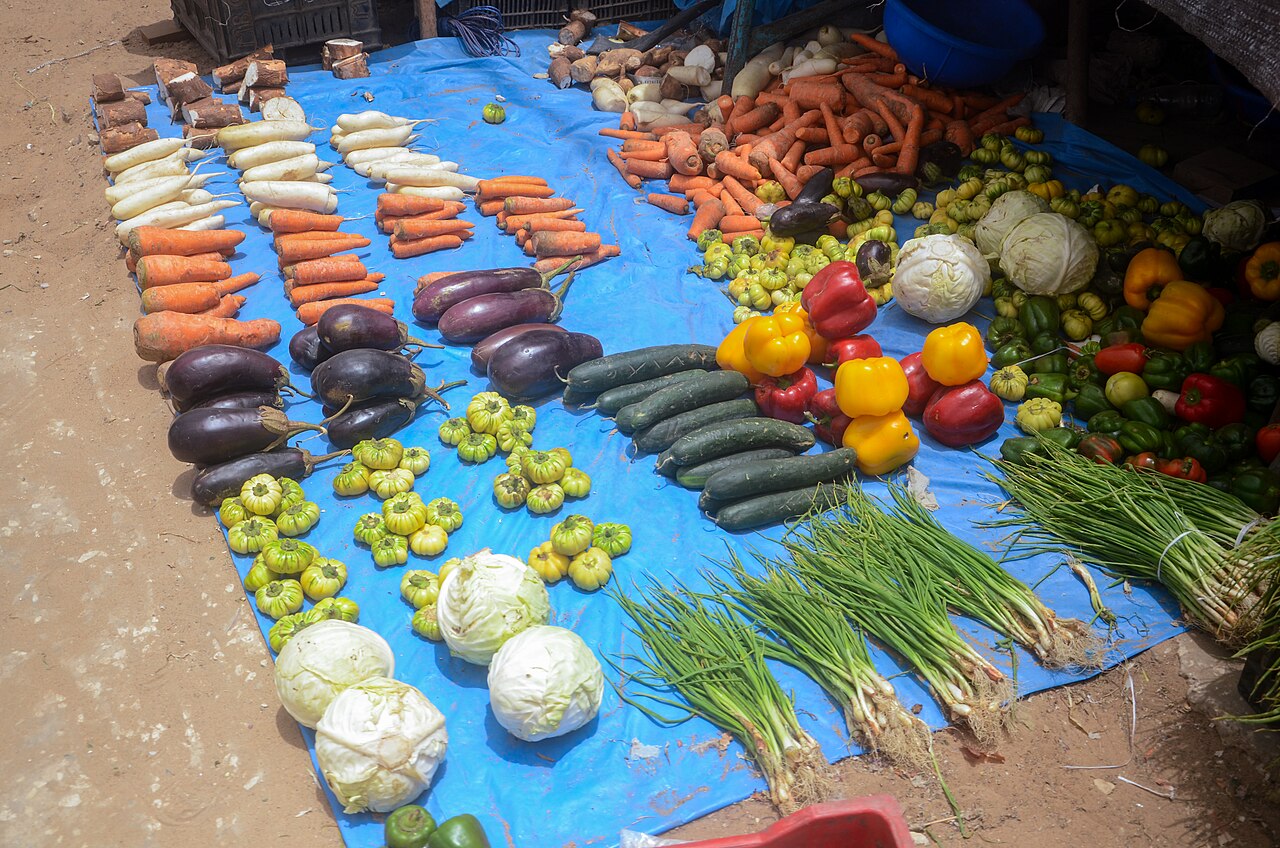 Légumes sur un marché au Sénégal