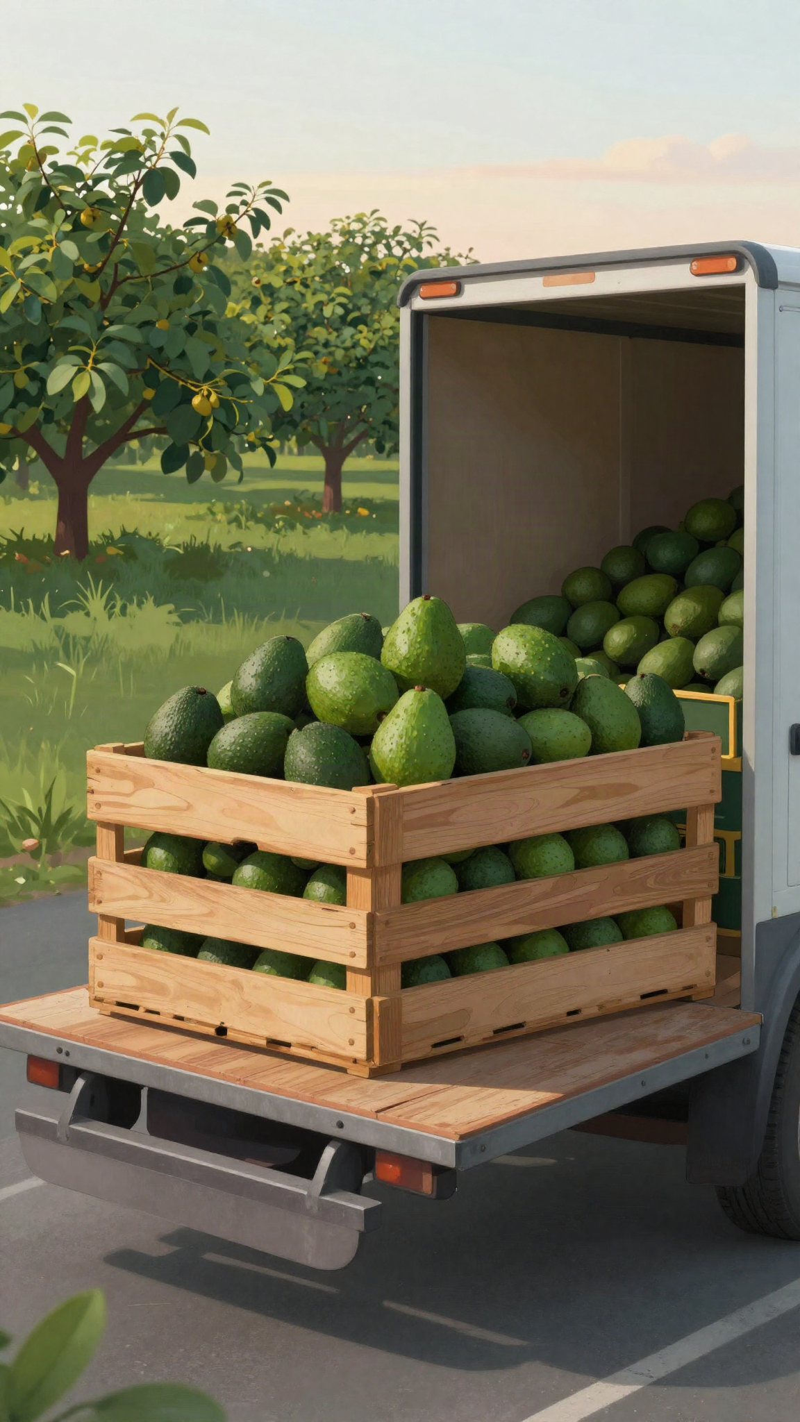 Caisse d'avocats prête à l'export, illustration