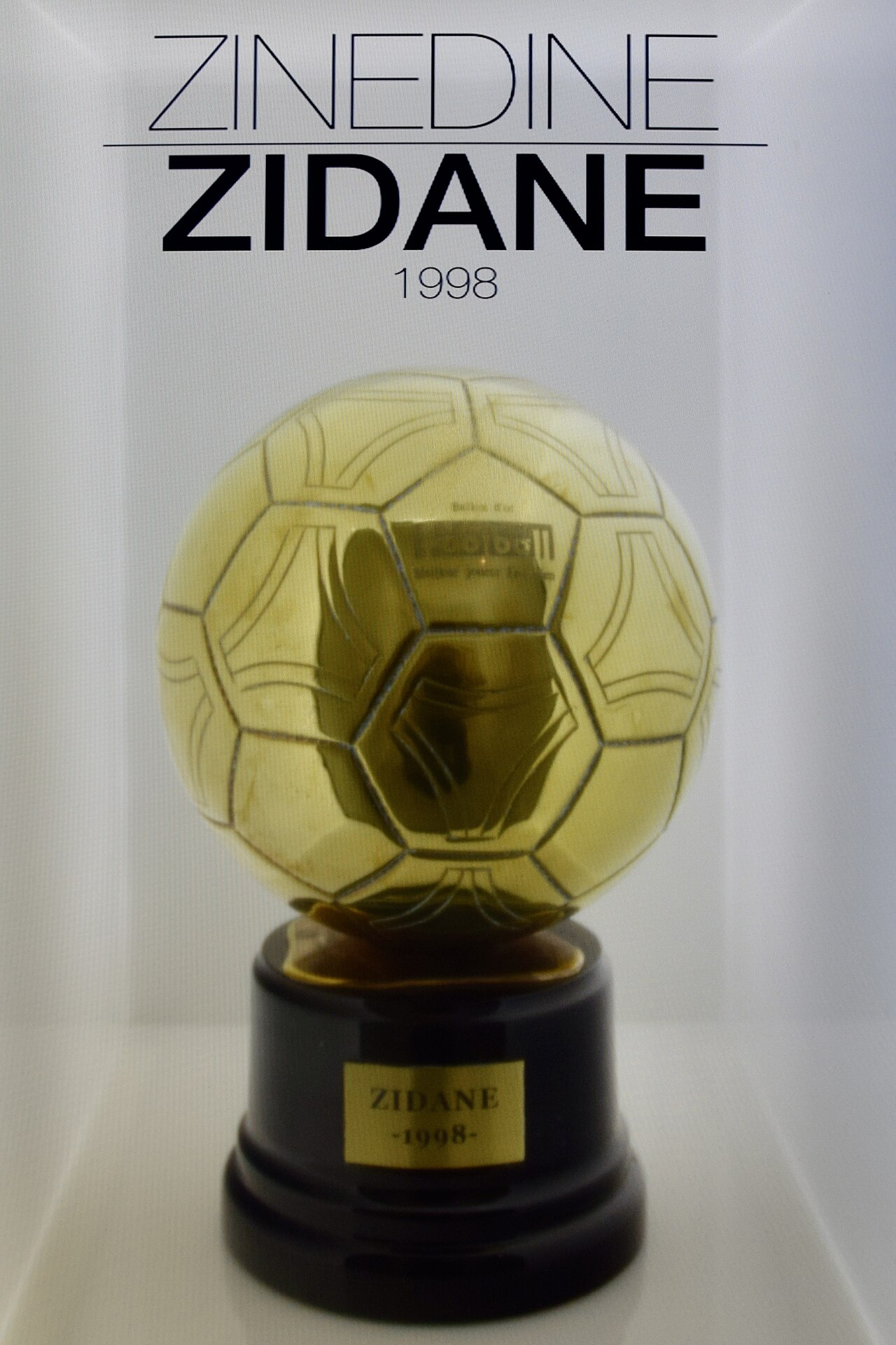 Un trophée du Ballon d'or, musée du Real Madrid