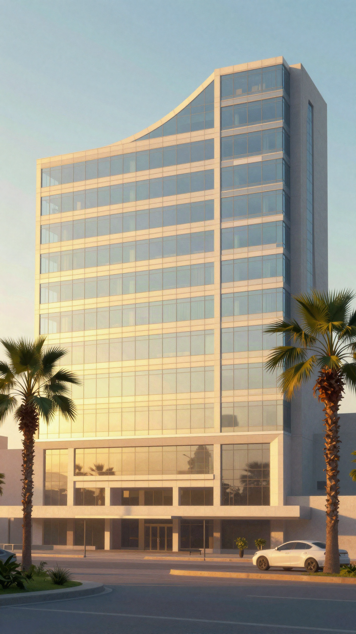 Illustration : façade de banque à Casablanca
