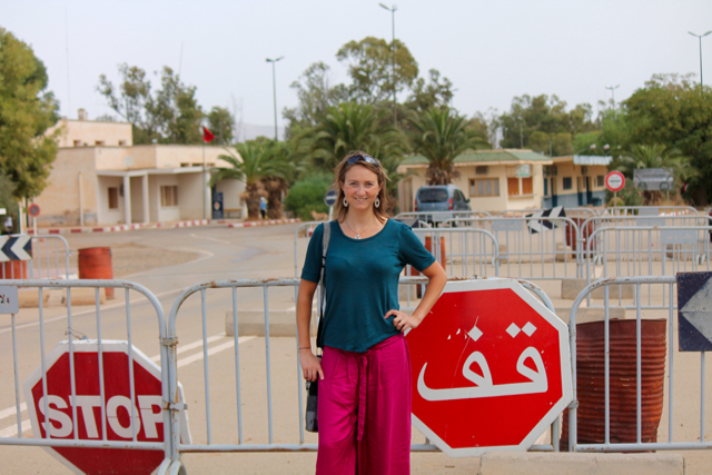 La frontière algérienne près d'Oujda