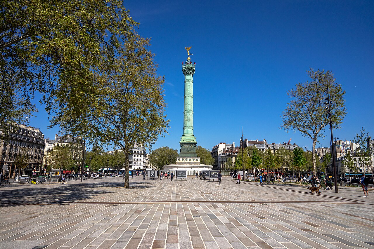 La place de la Bastille, à Paris