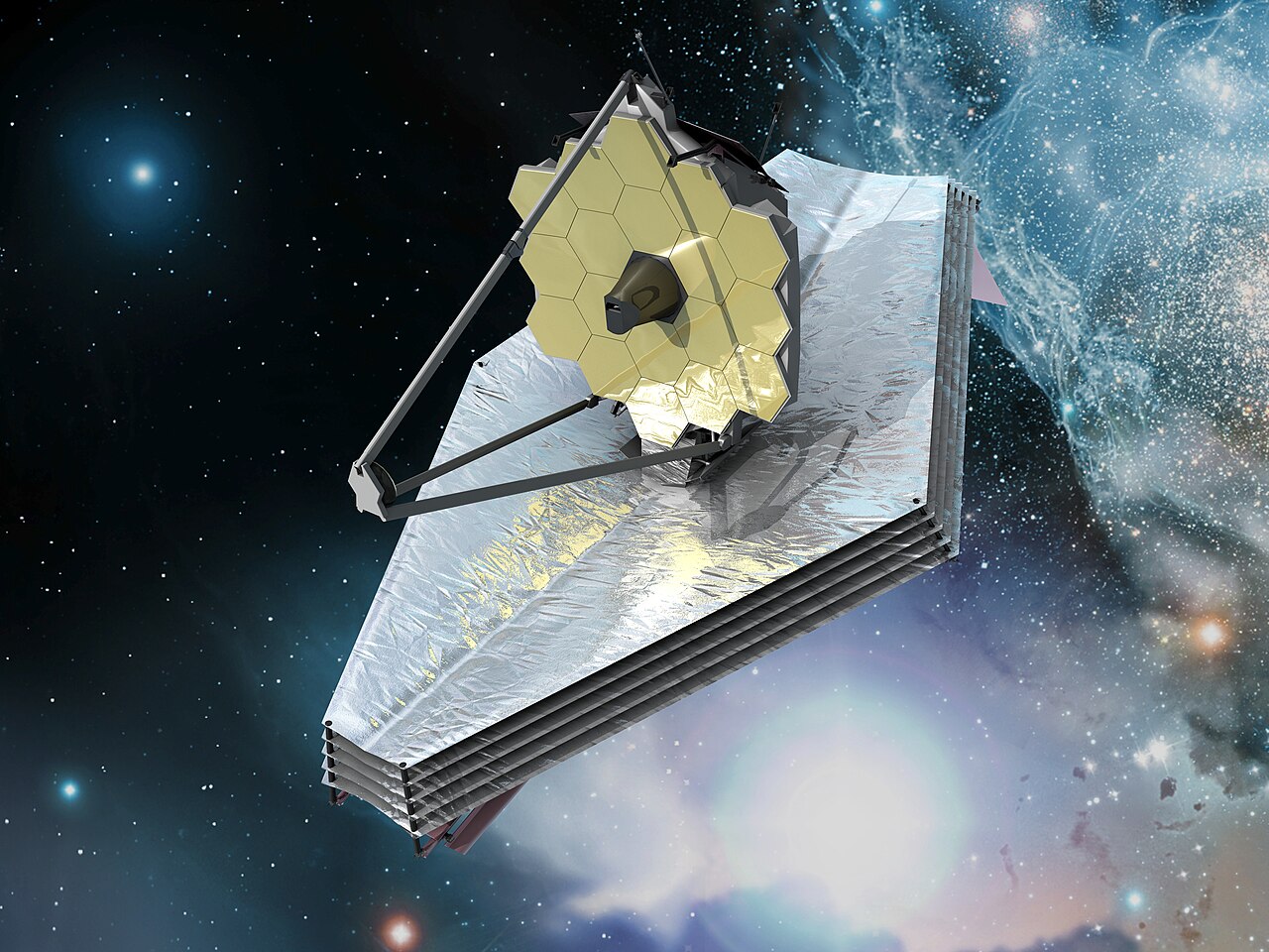 Télescope spatial James Webb, vue d'artiste
