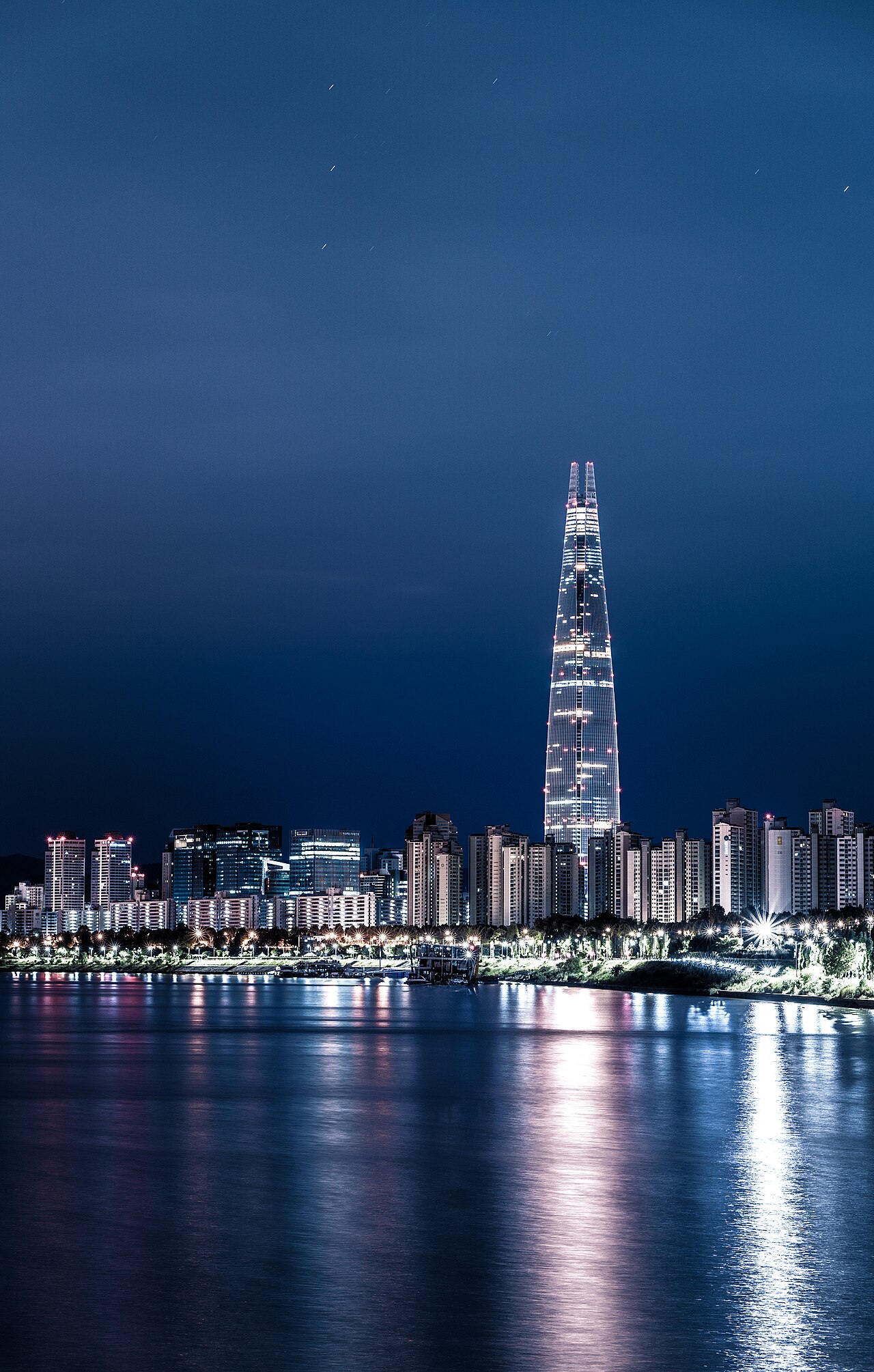 Séoul la nuit, skyline