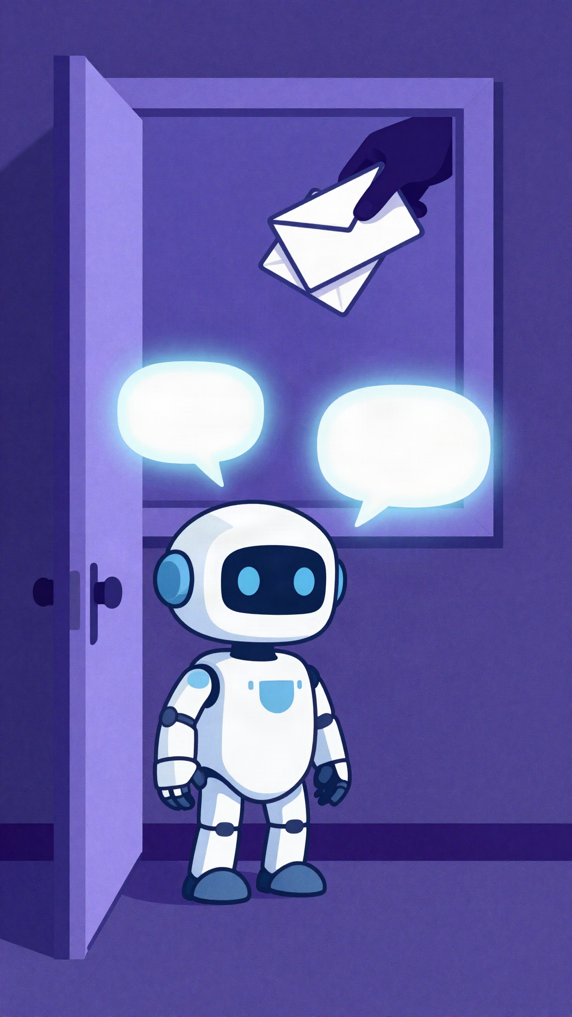 Illustration : un robot gardien pendant qu'une main vole des enveloppes