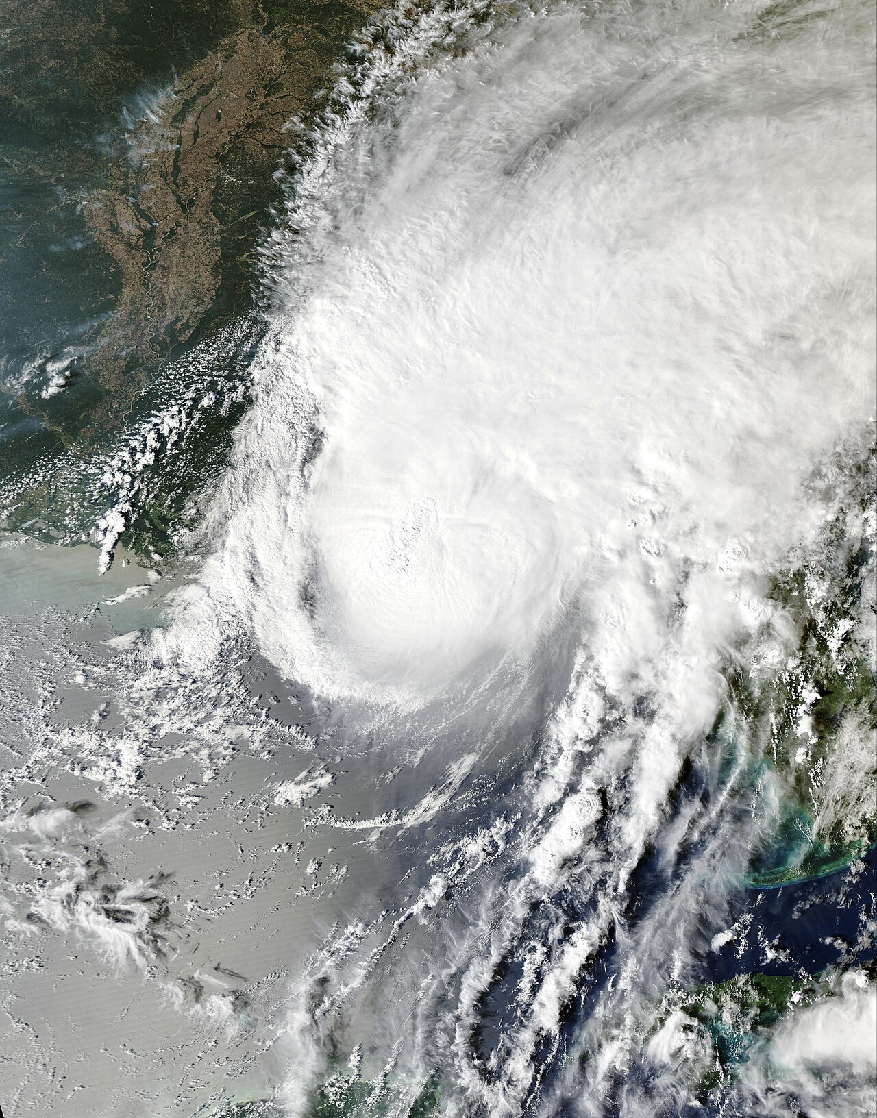 L'ouragan Isaias vu par satellite le 9 octobre 2026