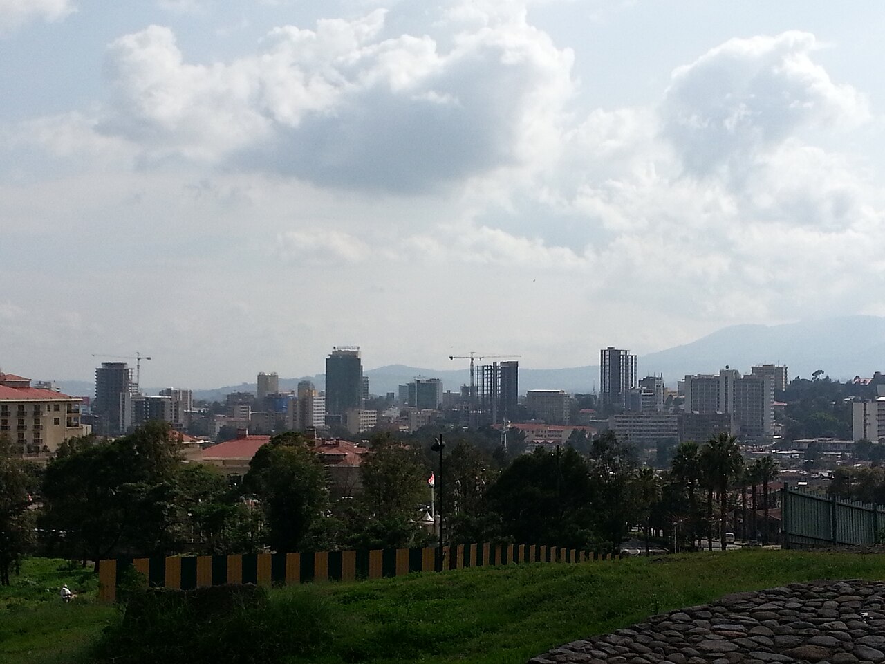 Vue d'Addis-Abeba, capitale de l'Éthiopie