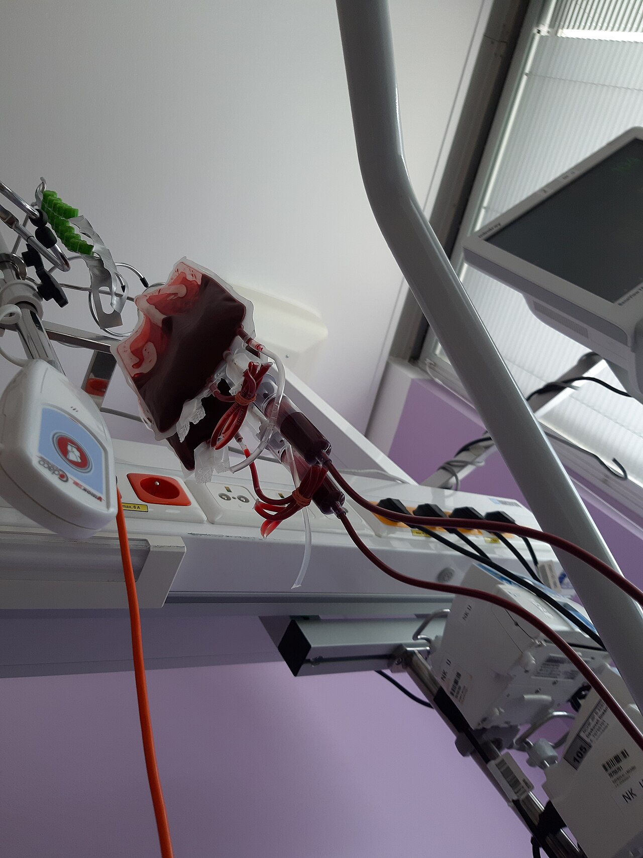 Poche de sang pour transfusion