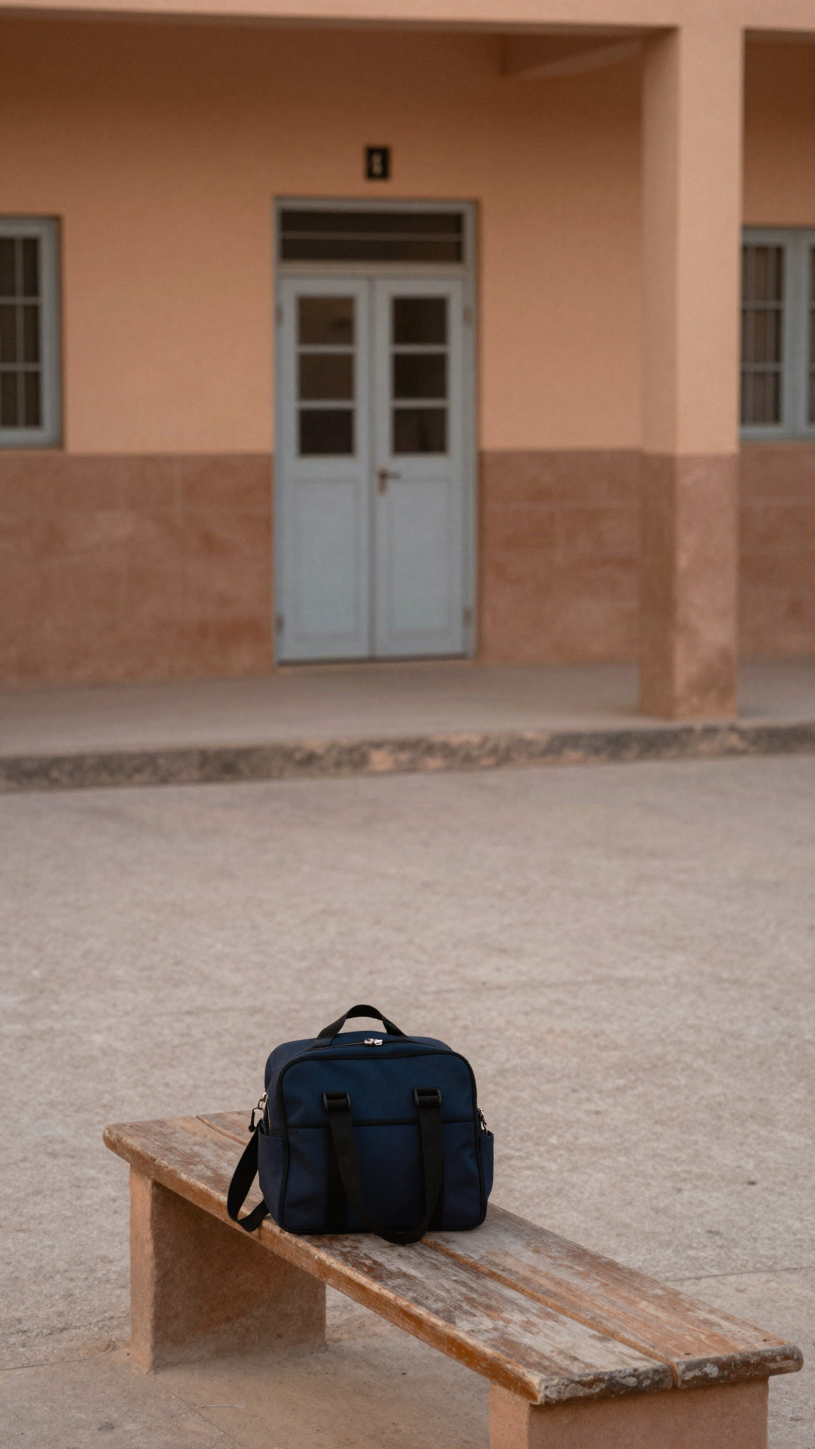 Cour de lycée vide (illustration)