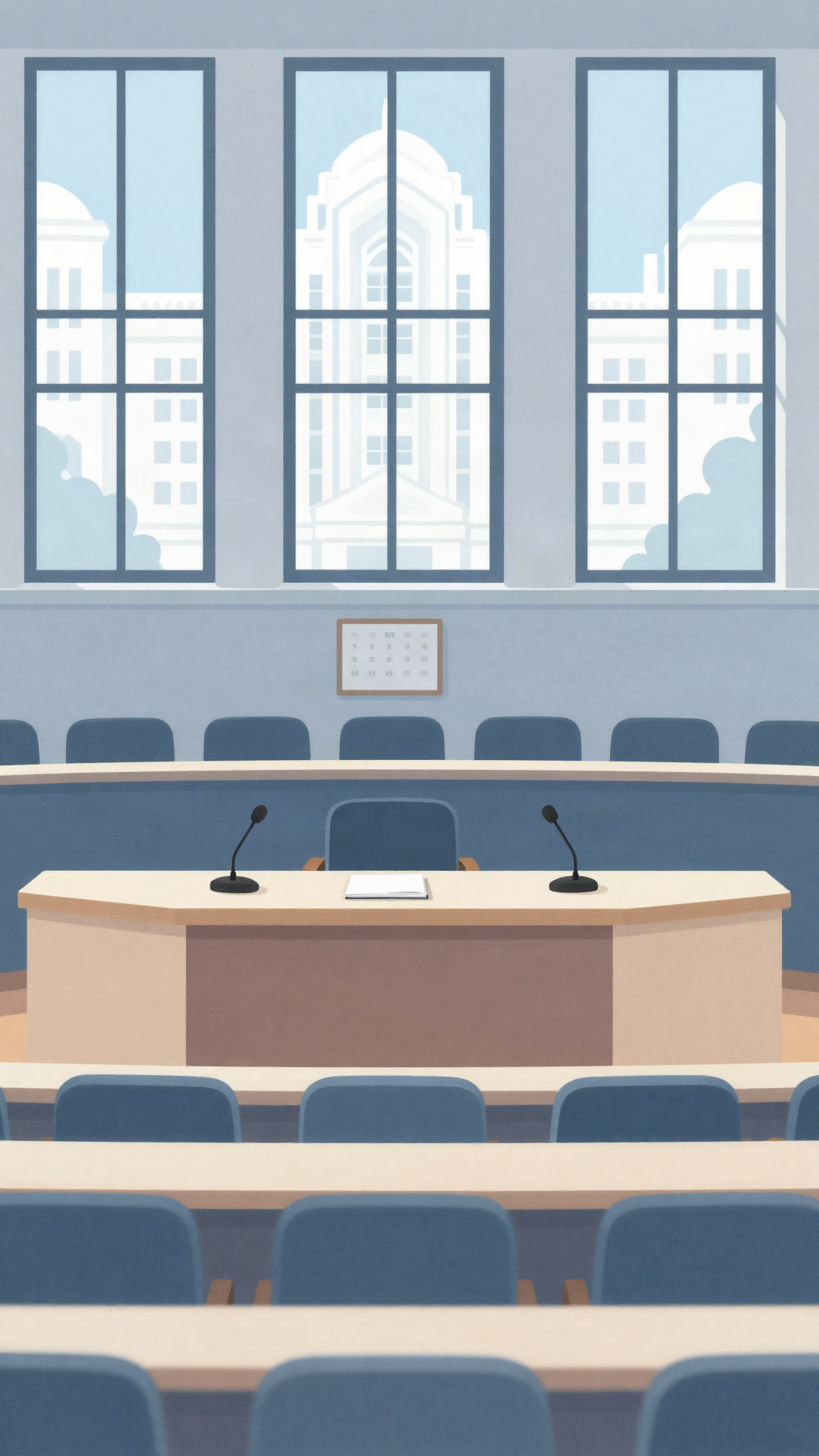 Illustration : une salle de conseil municipal vide à Casablanca