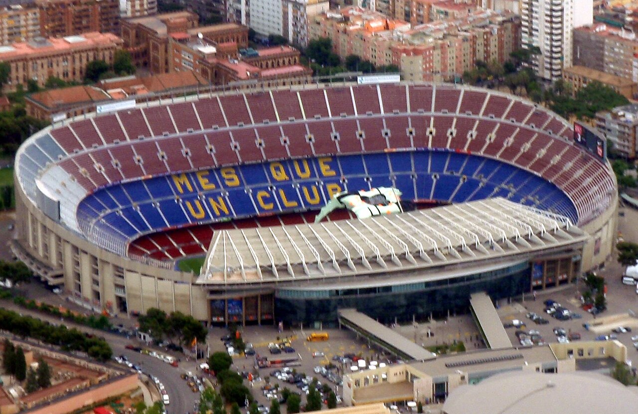 Le Camp Nou, Barcelone, vu du ciel