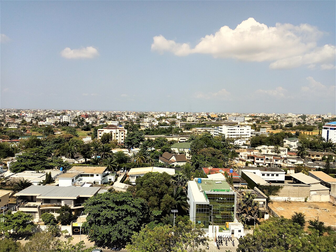Vue panoramique de Cotonou, Bénin