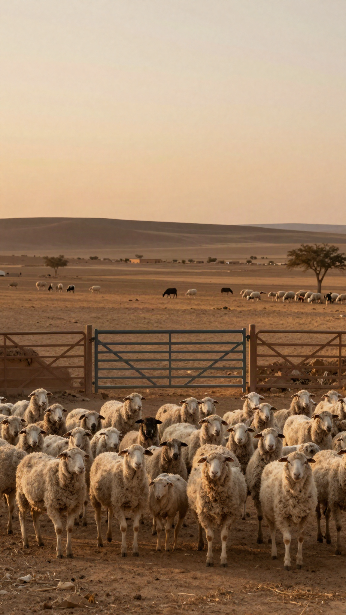 Troupeau de moutons dans la campagne de Settat (illustration)